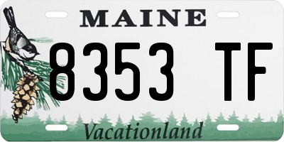 ME license plate 8353TF