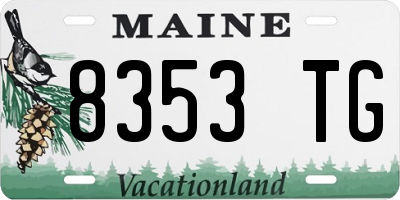 ME license plate 8353TG