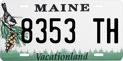 ME license plate 8353TH