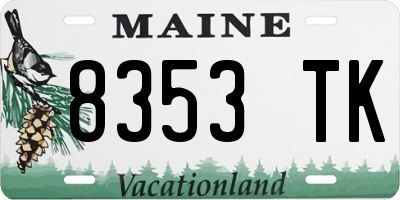 ME license plate 8353TK