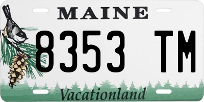 ME license plate 8353TM