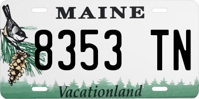 ME license plate 8353TN