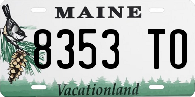 ME license plate 8353TO