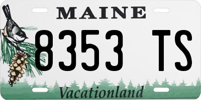 ME license plate 8353TS