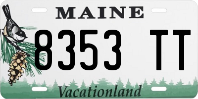 ME license plate 8353TT