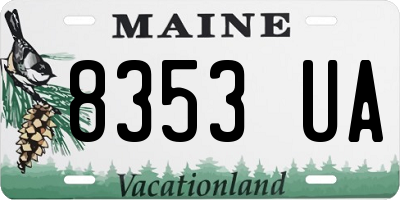 ME license plate 8353UA