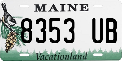 ME license plate 8353UB