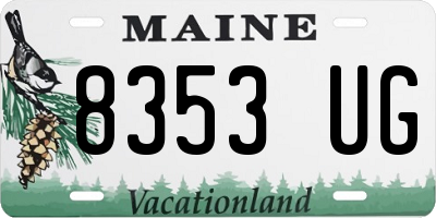 ME license plate 8353UG
