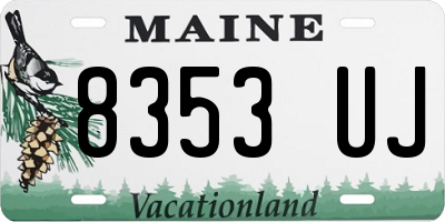 ME license plate 8353UJ