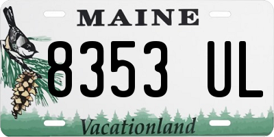 ME license plate 8353UL