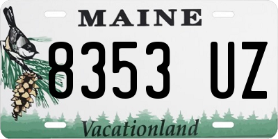 ME license plate 8353UZ