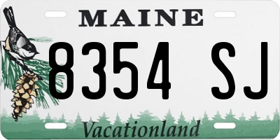 ME license plate 8354SJ