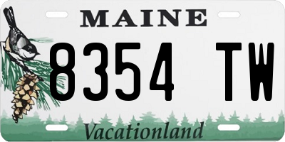 ME license plate 8354TW
