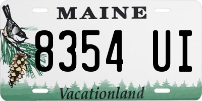 ME license plate 8354UI
