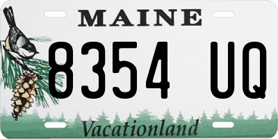 ME license plate 8354UQ