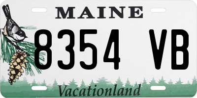 ME license plate 8354VB