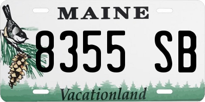 ME license plate 8355SB