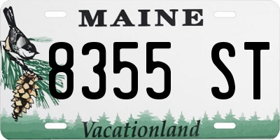 ME license plate 8355ST