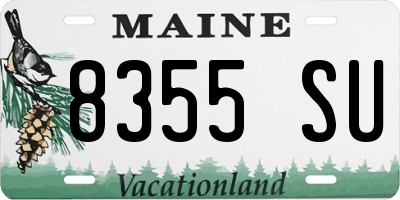 ME license plate 8355SU