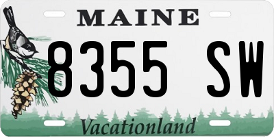 ME license plate 8355SW