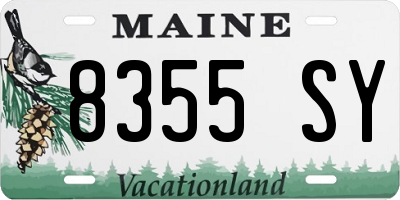 ME license plate 8355SY