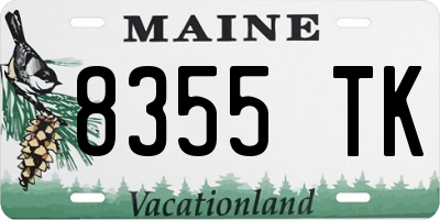 ME license plate 8355TK