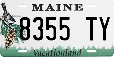 ME license plate 8355TY