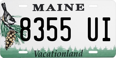 ME license plate 8355UI