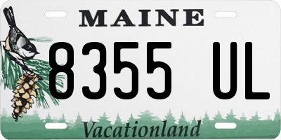 ME license plate 8355UL