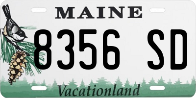 ME license plate 8356SD