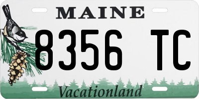 ME license plate 8356TC