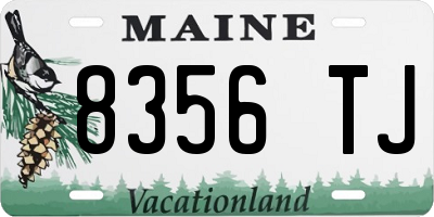 ME license plate 8356TJ