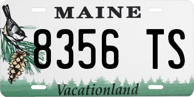 ME license plate 8356TS