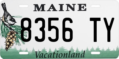 ME license plate 8356TY