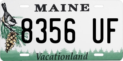 ME license plate 8356UF