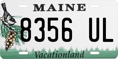 ME license plate 8356UL