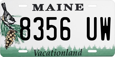 ME license plate 8356UW