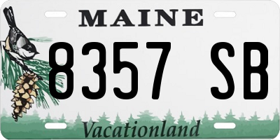 ME license plate 8357SB