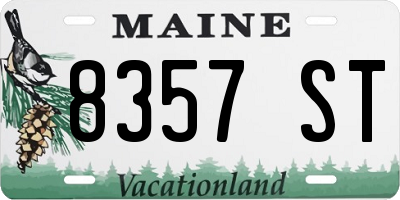 ME license plate 8357ST