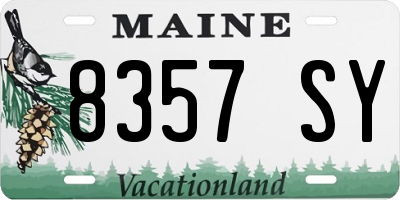 ME license plate 8357SY