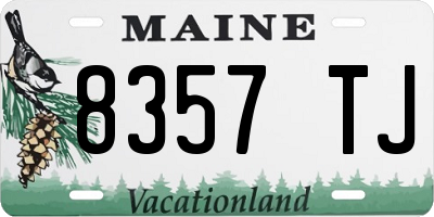 ME license plate 8357TJ