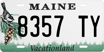 ME license plate 8357TY