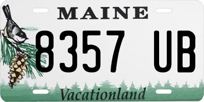 ME license plate 8357UB