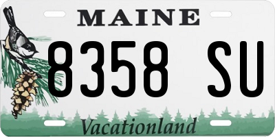 ME license plate 8358SU