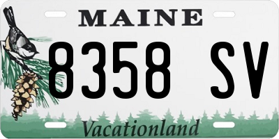 ME license plate 8358SV