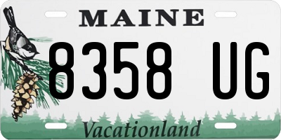 ME license plate 8358UG