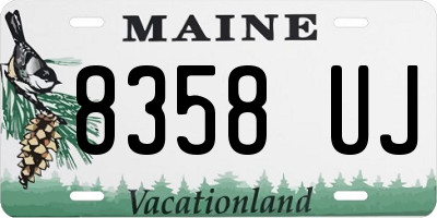 ME license plate 8358UJ