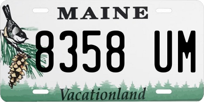 ME license plate 8358UM