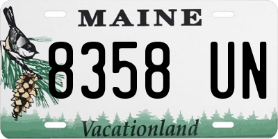 ME license plate 8358UN