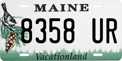 ME license plate 8358UR